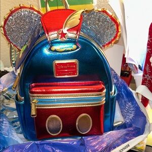Disney Kids Metallic Backpack - Blue, Red, and Gold